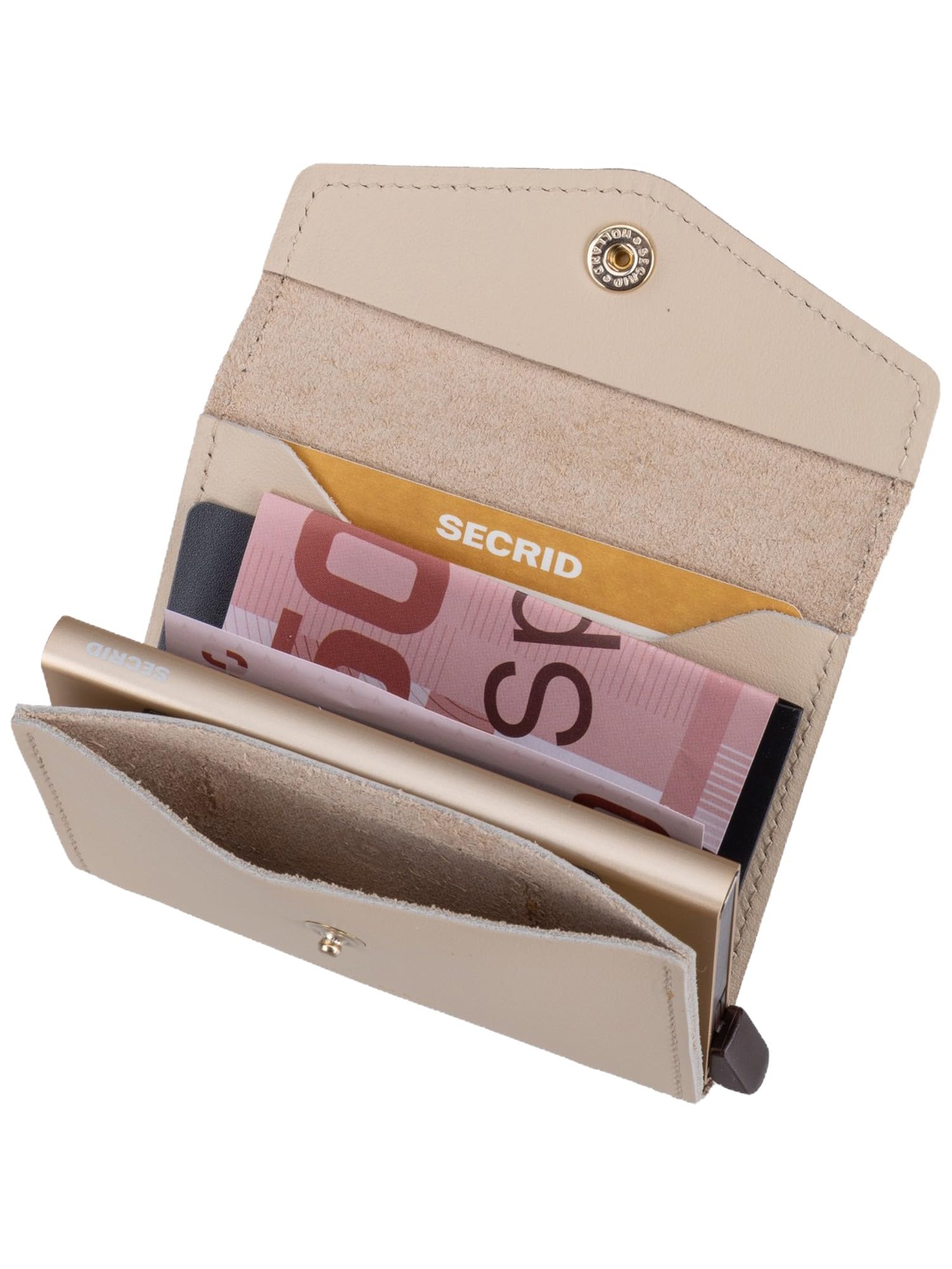 Secrid Damski męski portfel Envelope Pebble One Size, Latte, Einheitsgröße, portfele małe