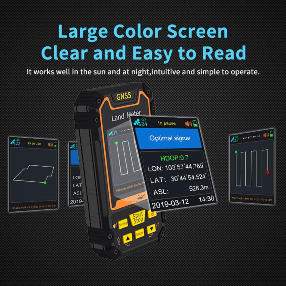 Maszyna do topografii naziemnej, przenośny sprzęt do topografii GPS, z 2,4-calowym ekranem, dokładny pomiar, do lasów, terenów rolnych, gór, jeziora