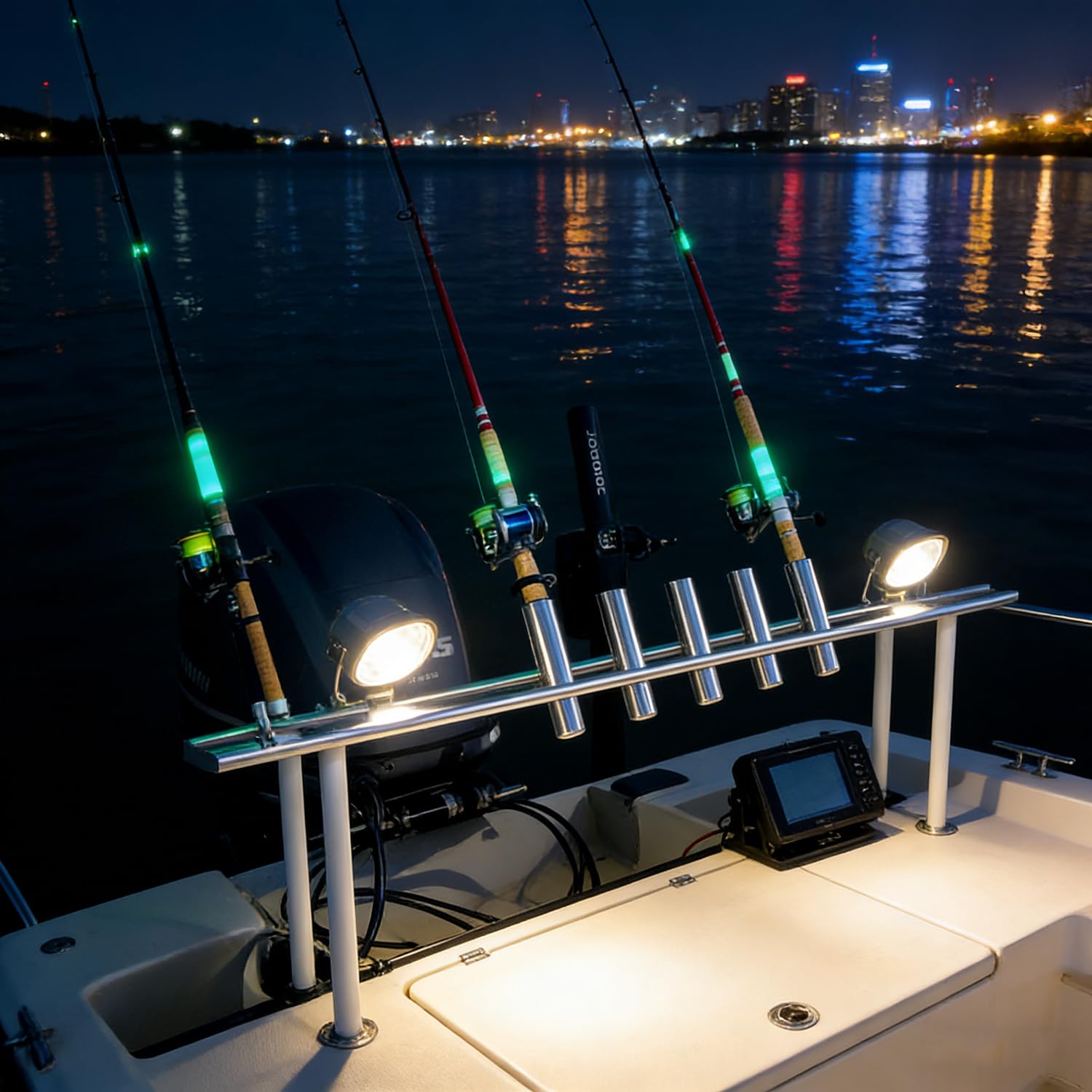Cañeros para Barco de Acero Inoxidable Ajustable 18-26 mm Yates Pesca