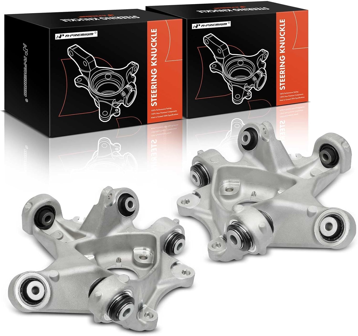 (Incomplete)A-Premium 2 x Rear Suspension Steering Knuckle Compatible with Tesla Model 3 2017-2023, Driver and Passenger Side