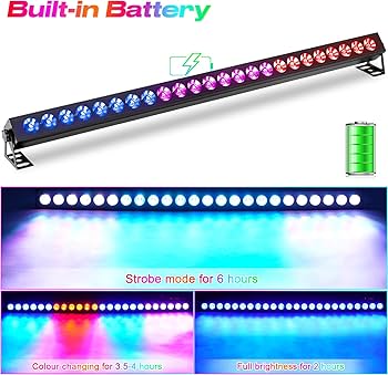 Amazon.co.jp: 充電式ステージライトバー 80W 24LED RGB DJライトバー