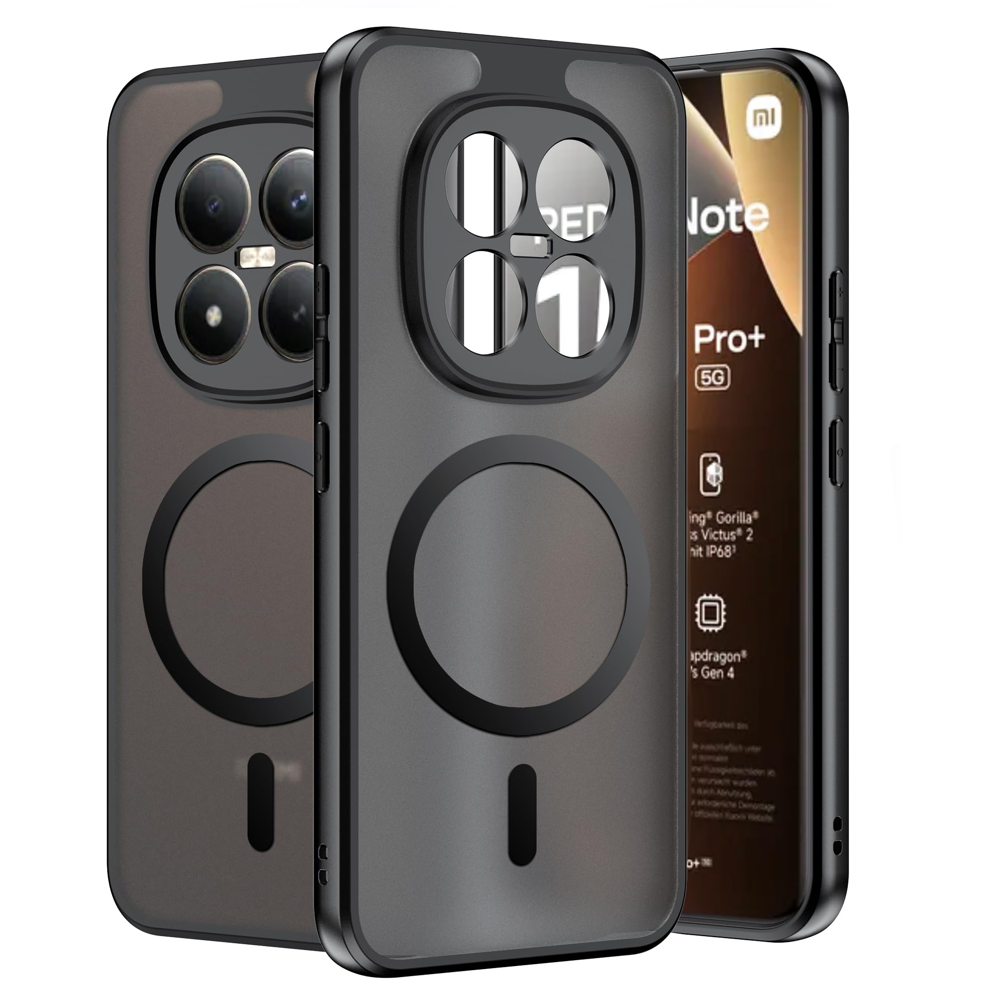 FDHYFGDY Hülle für Xiaomi Redmi Note 15 Pro Plus/Redmi Note 15 Pro+ / Poco M8 Pro 5G Magnetische Schutzhülle,Ultradünne Kratzfeste PC-Hartschale, Rutschfestes, Durchscheinende Matte Case