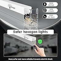 Vista 3 de Luz de garaje hexagonal - Luces LED hexagonales, alto brillo 566W 70750LM 6500K luces de panal súper brillantes para garaje, sótano, almacén, tienda