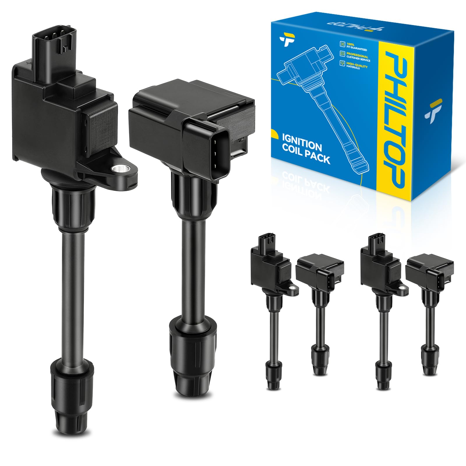 PHILTOP UF348,UF363 Ignition Coil 6 Packs Fit for I30 2000, Maxima 2000