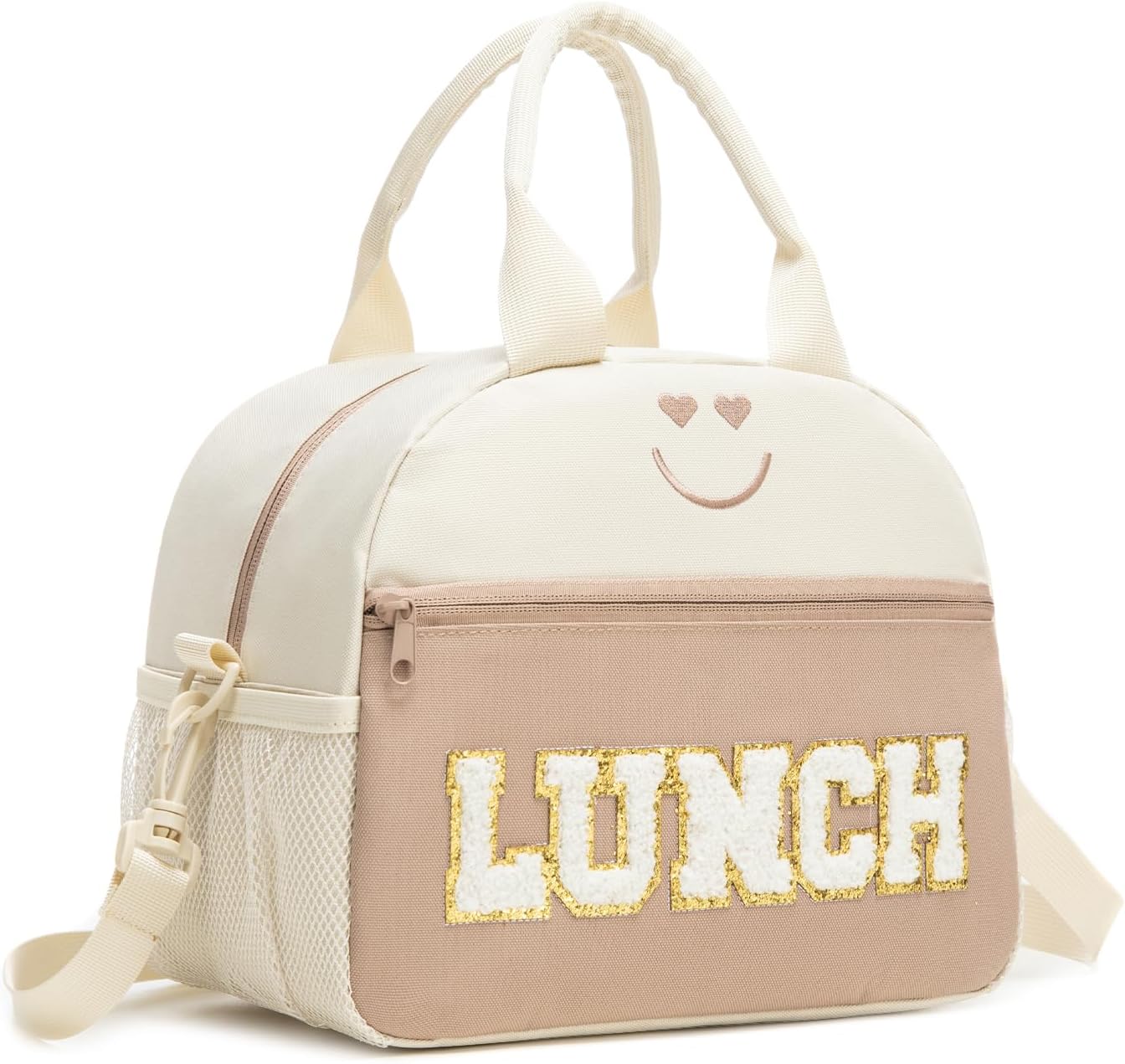 Lunch Bag for Girls Women,Preppy Lunch Box for Teen Girls Fit for 2 Meals | Large Insulated Lunchbox with Hand Hold & Shoulder Straps, loncheras para niñas Lunch Tote Bags for Work Office Picnic School