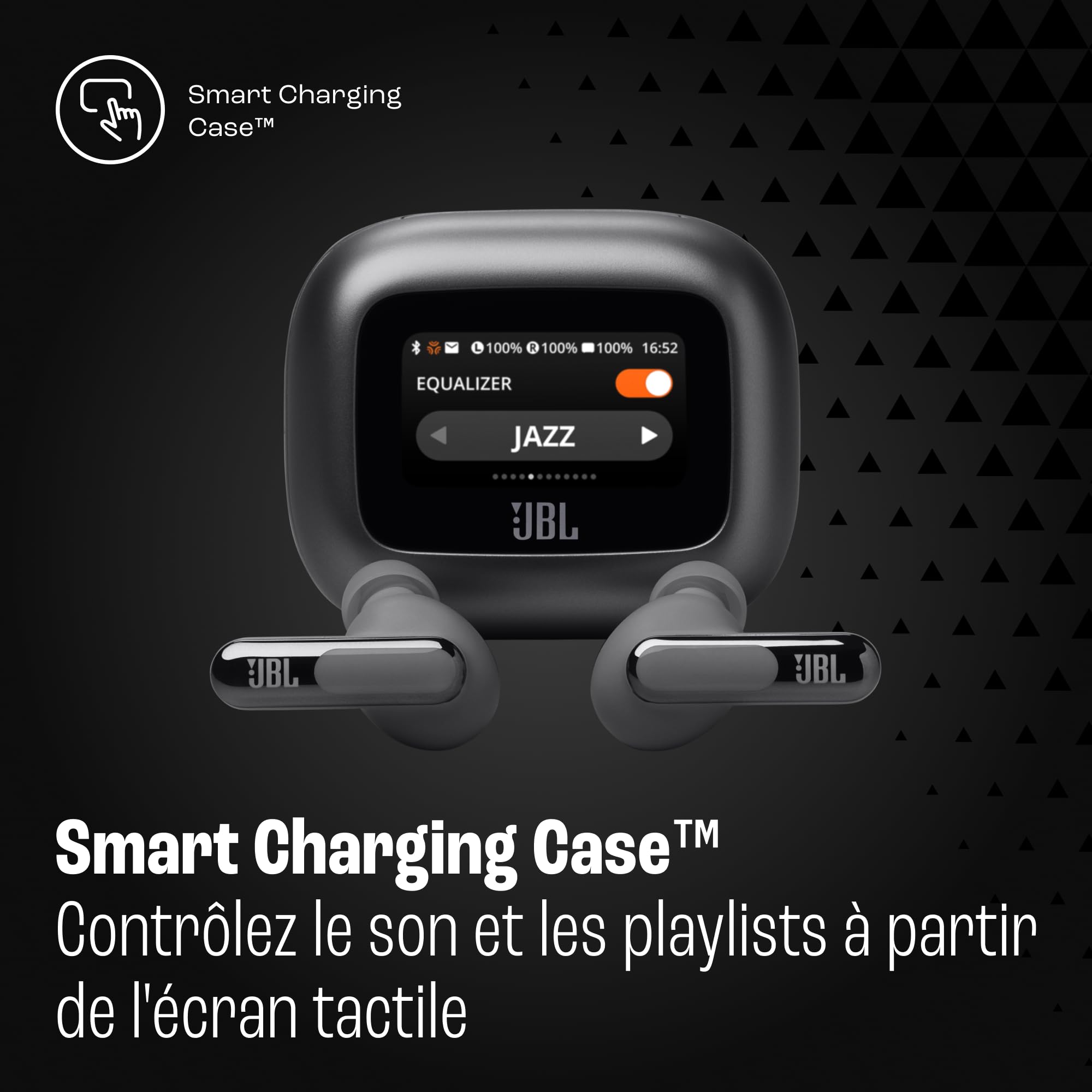 JBL Live Beam 3, Écouteurs sans fil avec oreillettes, Bluetooth, jusqu'à 48 h d'autonomie, Réduction de Bruit Active, son haute fidélité JBL Signature, étanches à l'eau IP55, noir
