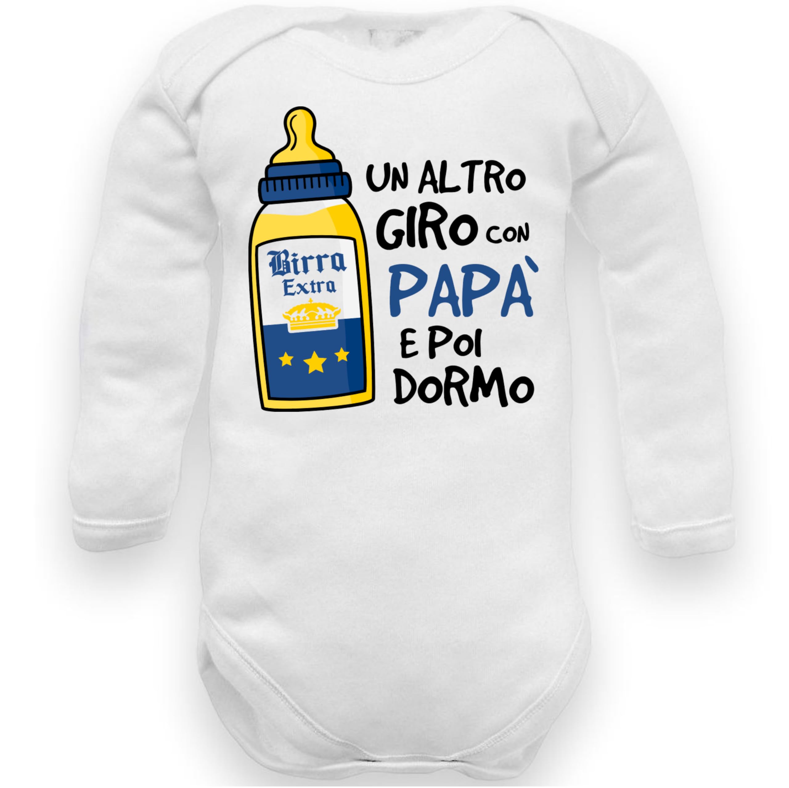 body neonato frase dedica per papà, ideale come regalo nascita, compleanno e festa del papà