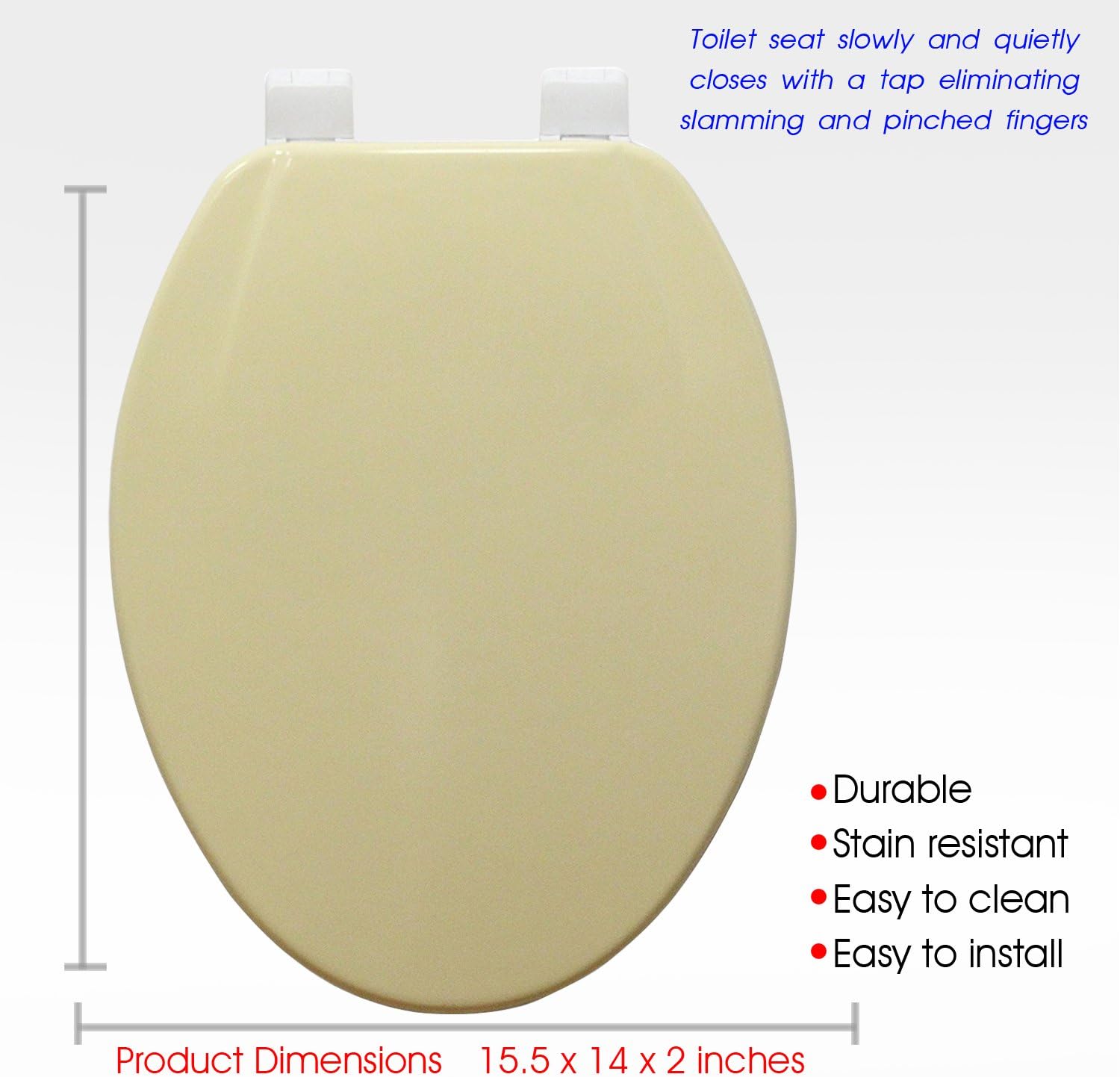 Trimmer® Molded Wood Solid Seats Elongated Models - Bone