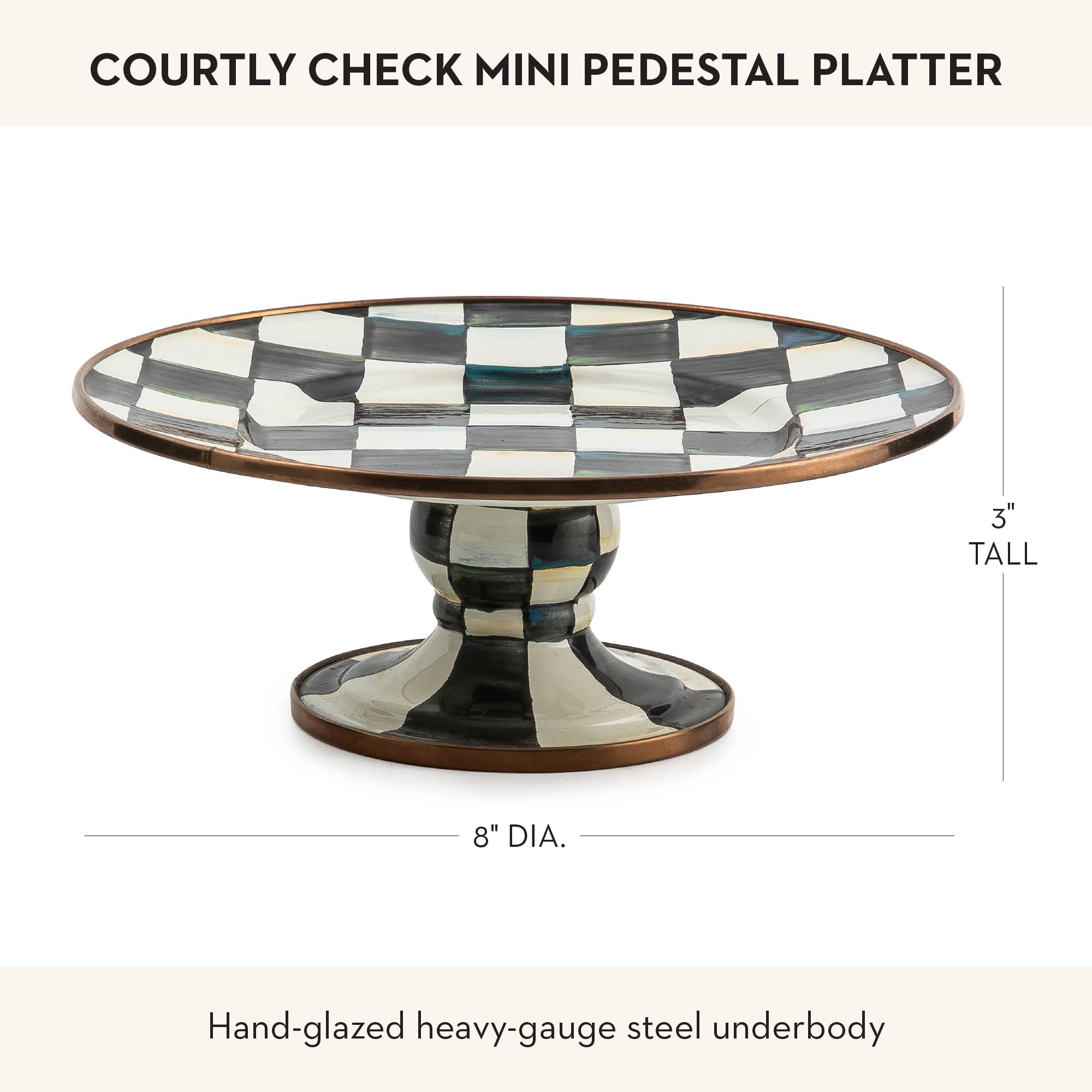 Amazon.com | MACKENZIE-CHILDS Enamel Pedestal Serving Platter