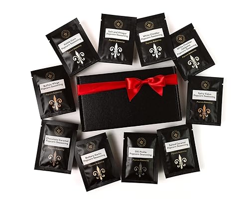 Dell Cove Spices - Paquete de inicio de condimentos para palomitas de maíz, 10 muestras de condimentos