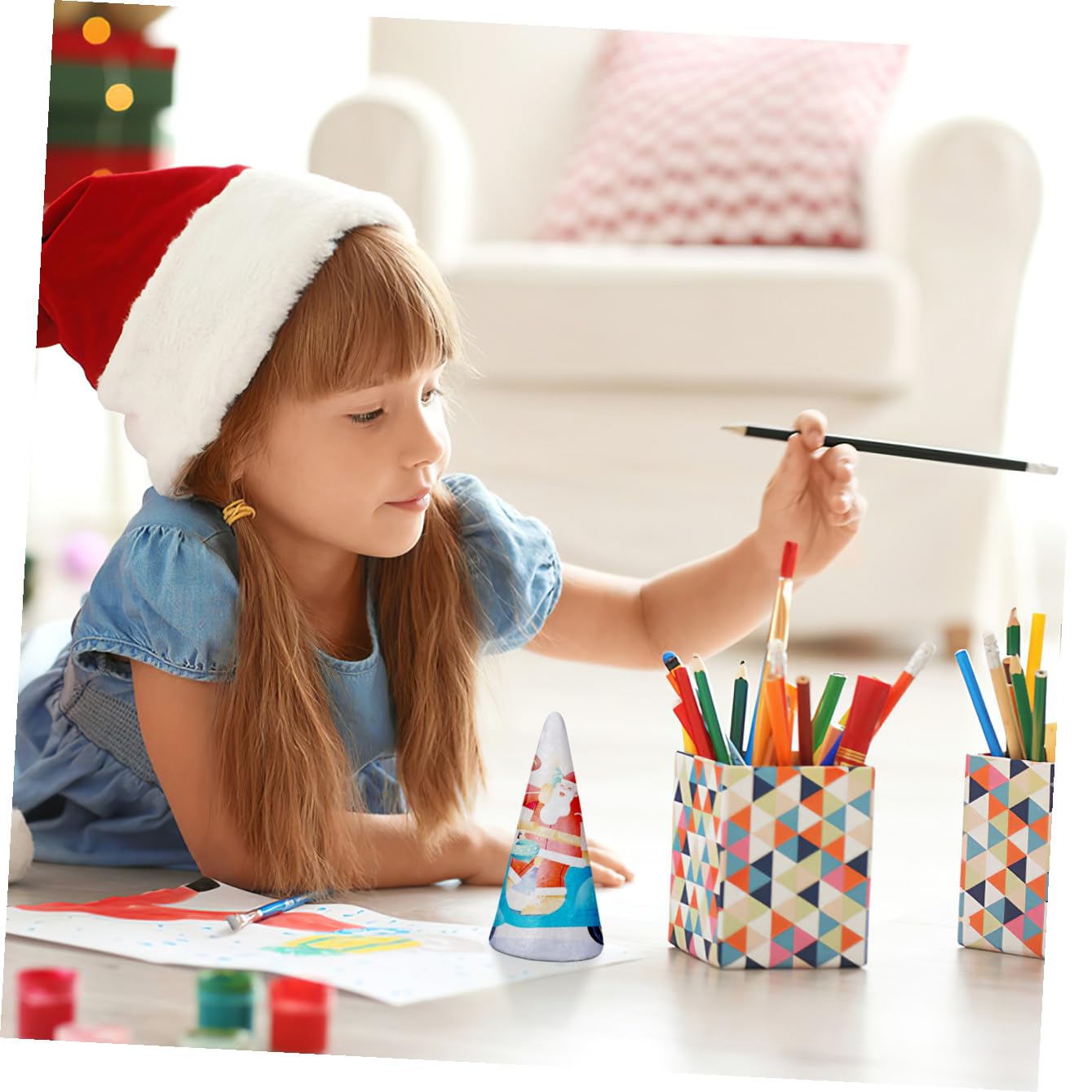 BESPORTBLE 12 Coni di Schiuma Bianca per Lavoretti Creativi, Decorazioni Fai da Te per Bambini, Centrotavola per L'Albero di Natale, Accessori per La Decorazione della Casa