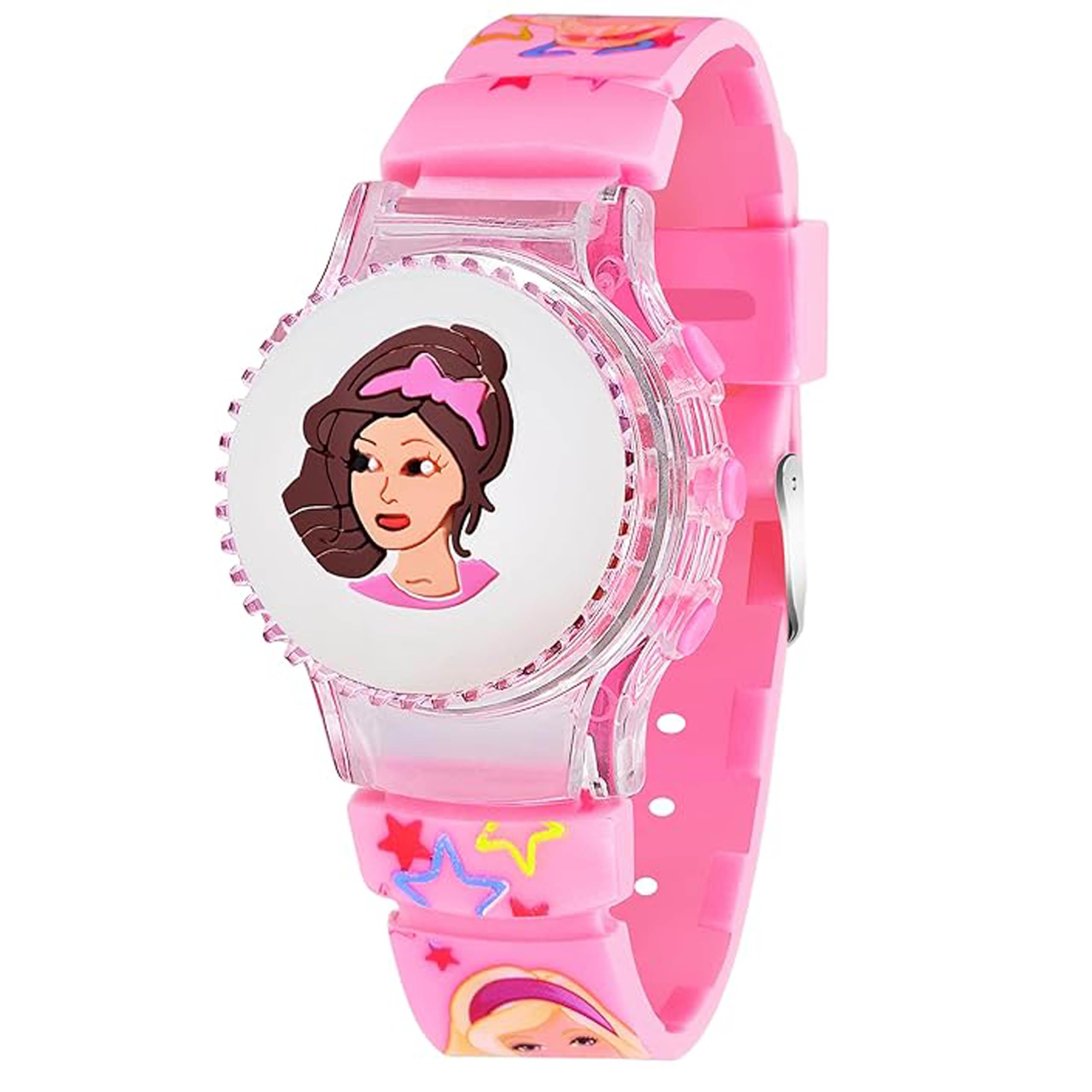 KRONOQ, Digital Kids Children Cartoon Toy Rotating Top with Lights Watch forb Boys and Girls (Pink) (B0CSPK8B3J) Amazon Price History, Amazon Price Tracker