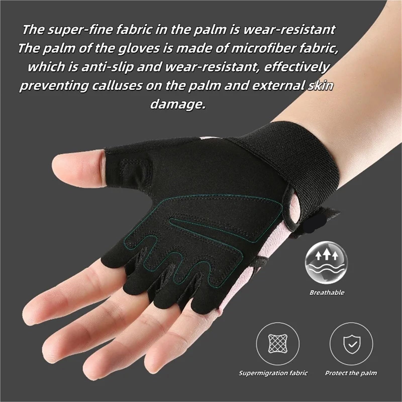 1 par de Guantes Deportivos Entrenamiento for Hombres y Mujeres, for, Fitness, Culturismo para Fitness