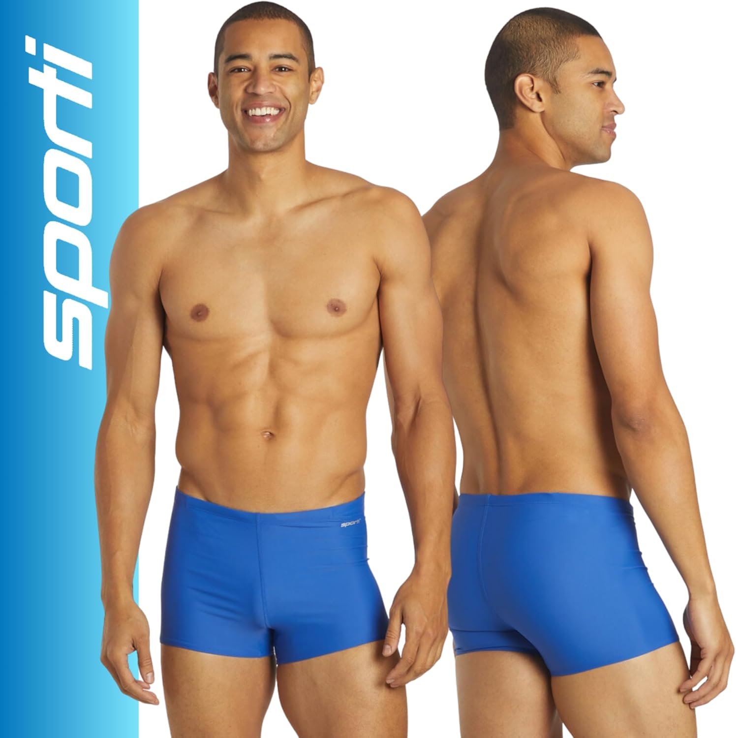 Sporti Mens Square Leg Swimsuit - Men's Lap Swimming Suits - Competitive Swimsuit Men for Lap Swimming - Image 2