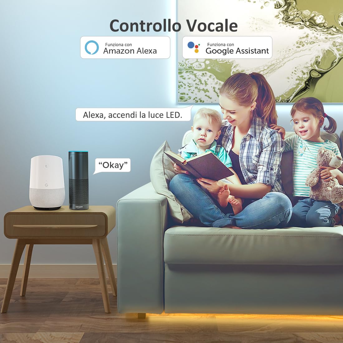 FCOB CH21W WiFi 2.4G CCT Monocromatico 2in1 Controllore LED Alta Frequenza | Alexa Google Assistant Tuya APP Controllo per striscia LED 5050SMD COB CCT monocolore Con RC01RFB RC02RFB DC12V DC24V