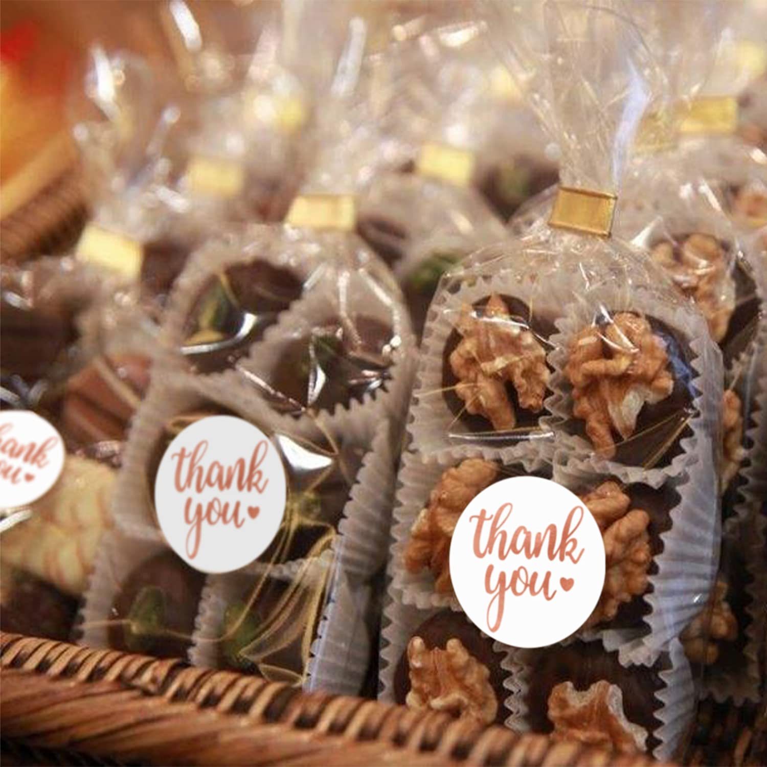 500 Etichette Adesive 'Grazie' - Rosa E Bianco, 30mm Per Pacchetti E Regali - Foto 12