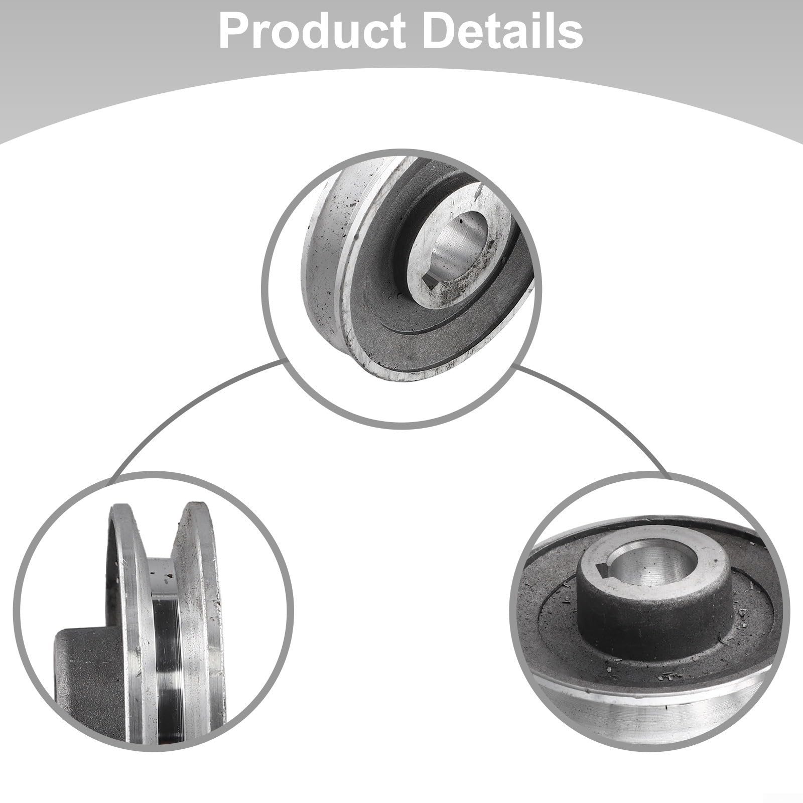 Polea de motor de aluminio tipo A para compresores de aire 19 mm 24 mm 6 mm 8 mm