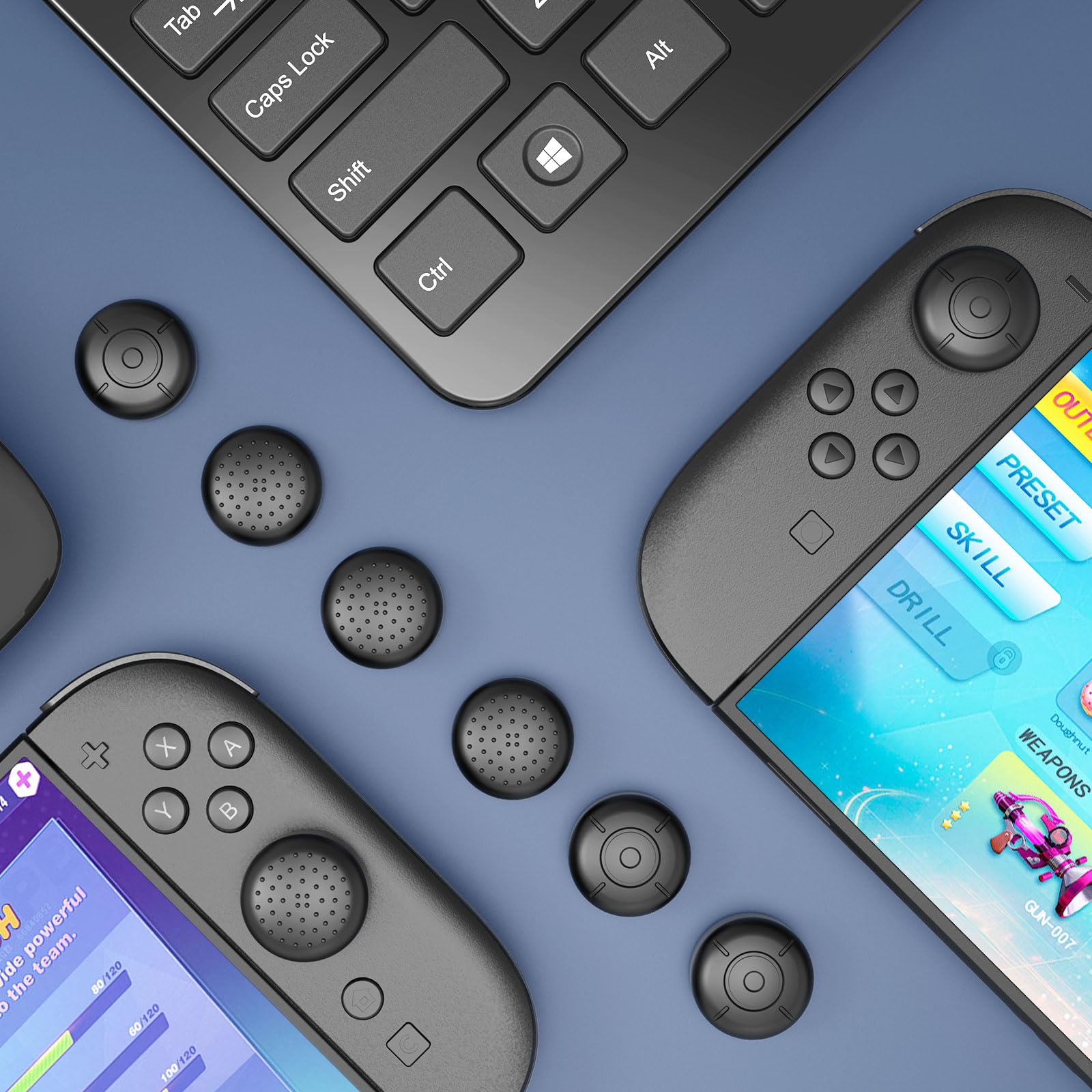 HEYSTOP [48 pezzi] Custodia per Nintendo Switch 2 Set di Custodie Protettive con Cover per PC Switch 2 e Cover in TPU per Joycon Switch 2, Grande Capacità di Archiviazione per Accessori Switch 2