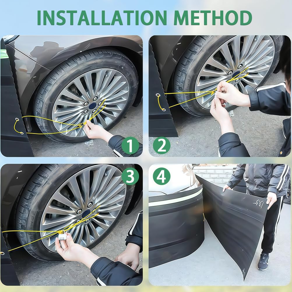 Battiscopa per camper resistente per rimorchi da viaggio, gonna per camper fai da te con fondo in rete di ferro, fibra di poliestere impermeabile per il freddo