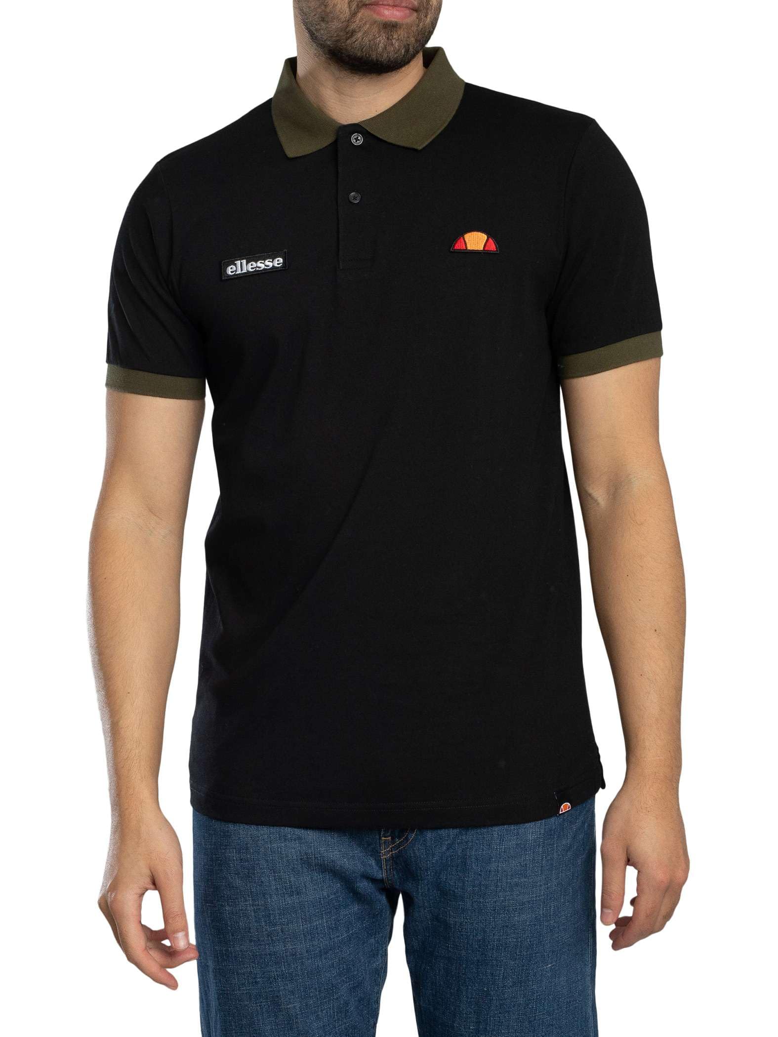 Ellesse Men's Black Lessepsia Polo Shirt, Xxl