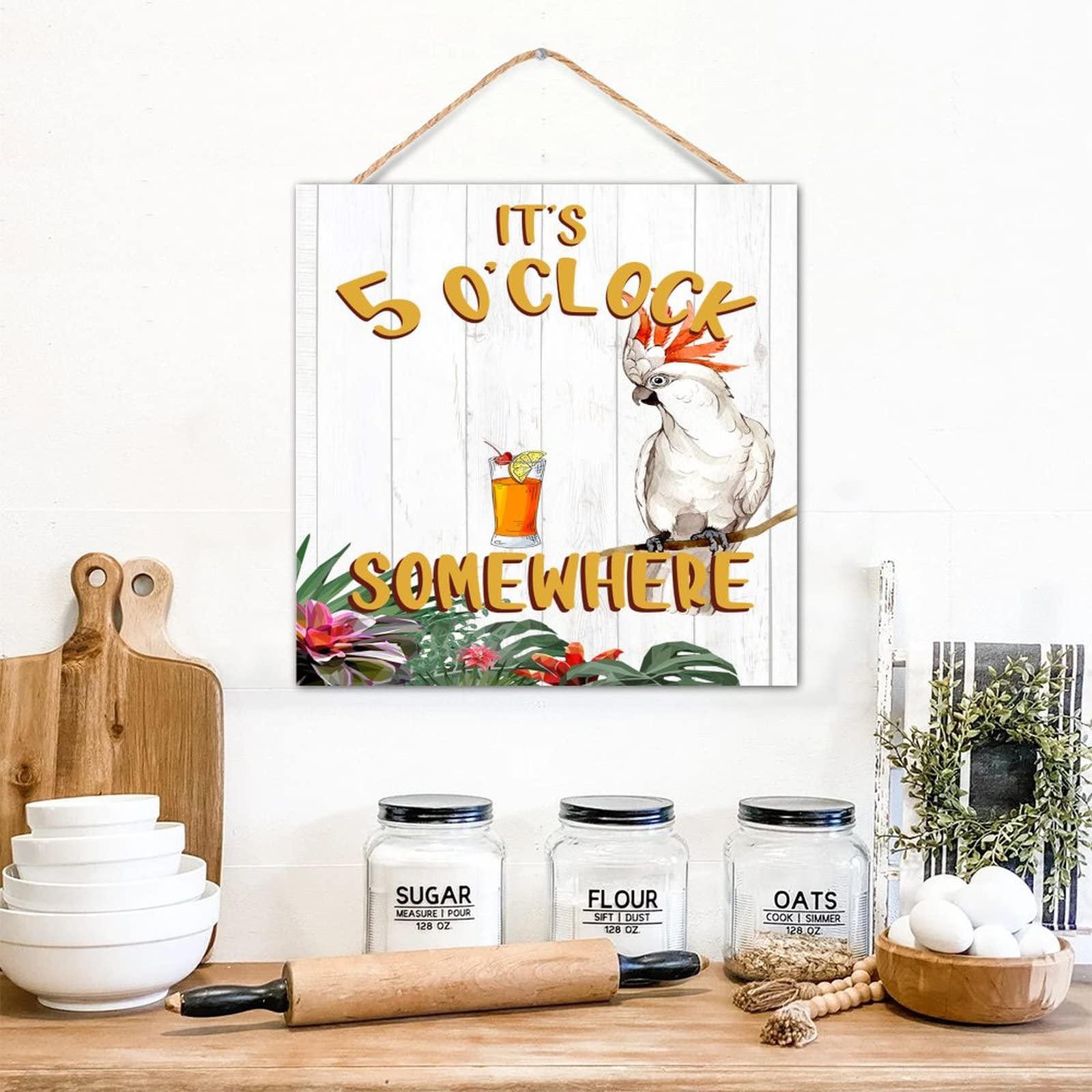 Panneau mural en bois humoristique à offrir pour une crémaillère ou un bar