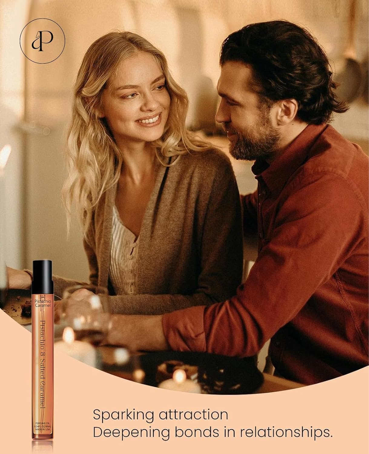 PUREAMOR Pheromones Perfumes for Women & Men, No. 62 Pistachio&Salted Caramel Fragrances, Also Mixed of Almond, Heliotrope Jasmine, Vanilla Notes,Travel Size Perfume Oil Spray, 0.34 fl.oz - Image 6