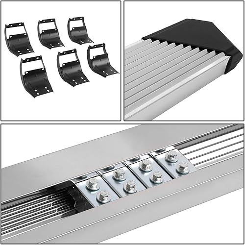 Miniatura 4 de DNA MOTORING STEPB-ZTL-8060 - Estribo de barra Nerf de acero inoxidable de 6 pulgadas compatible con Ford F-250 F-350 Super Duty (SuperCrew) Crew