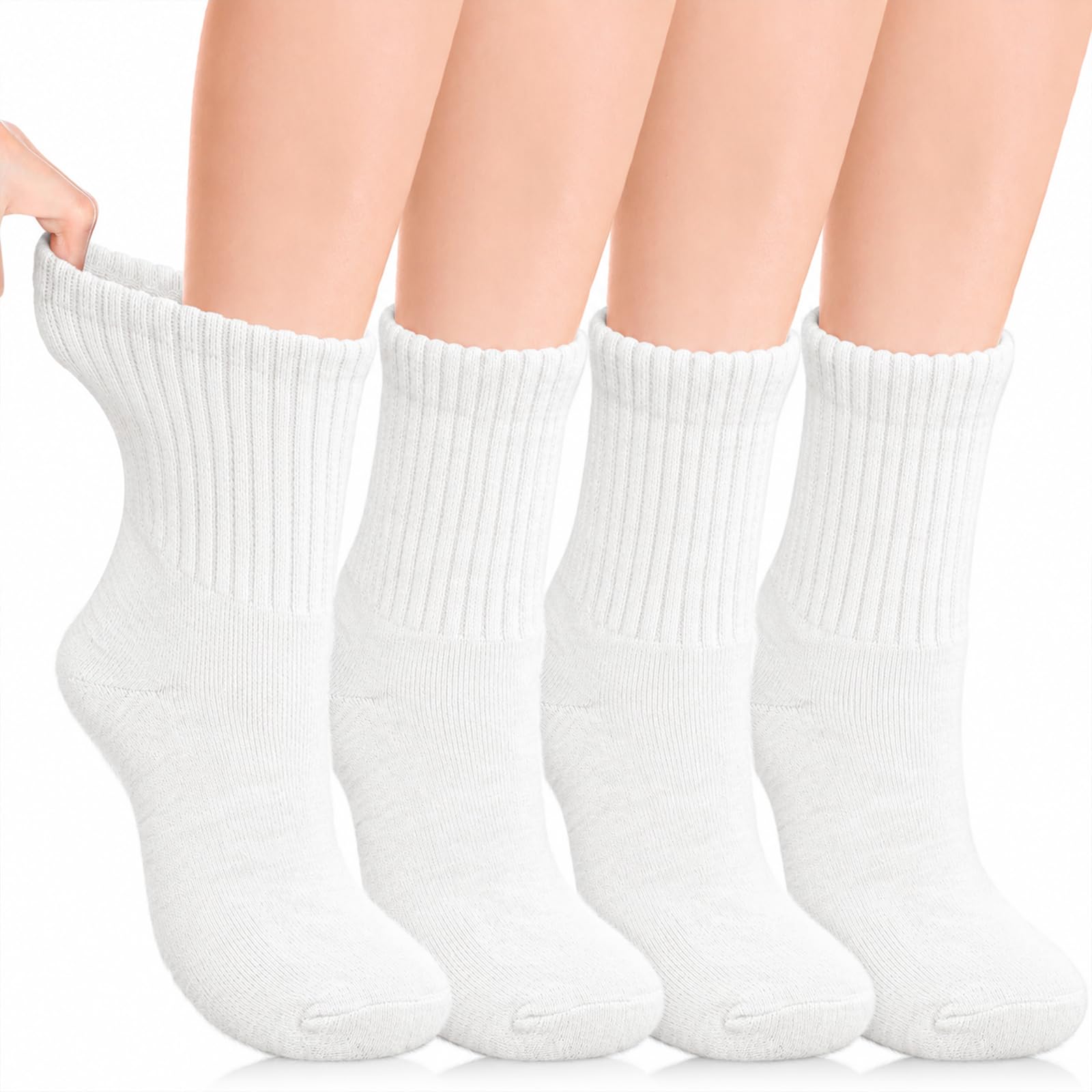 Cutecrop 4 Pairs Alpaca Wool Diabetic Sock