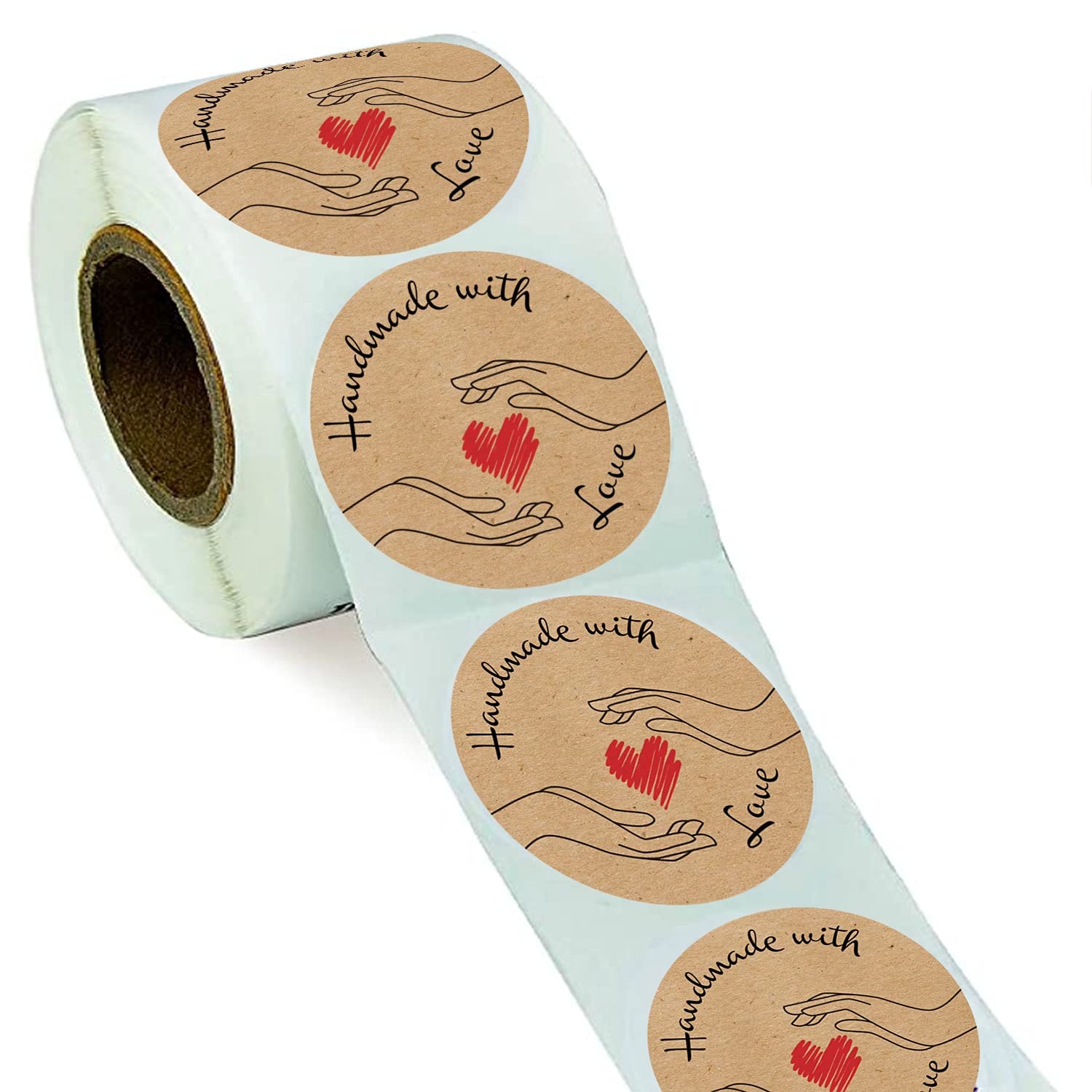 Amazon.co.jp: ハンドメイド with Love ステッカーロール | 500枚
