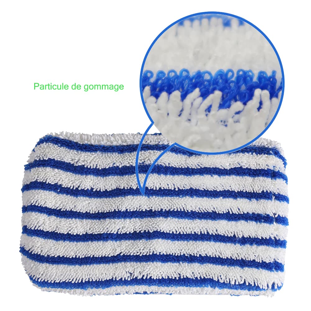 6 Panni Microfibra Per Rowenta Clean & Steam - Ricambio Lavabile, Per Pavimenti Piastrelle, Legno E Marmo - Foto 12