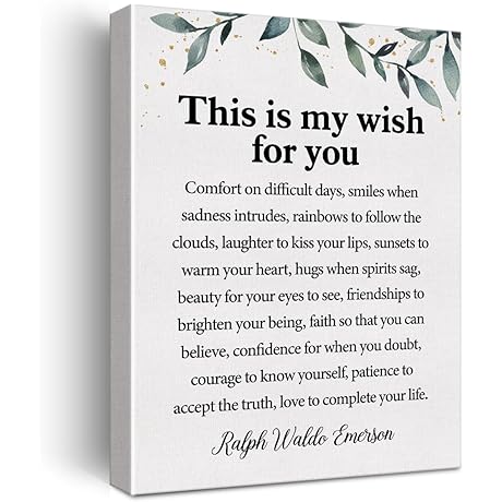My Wish For You Inspirational Canvas Wall Art