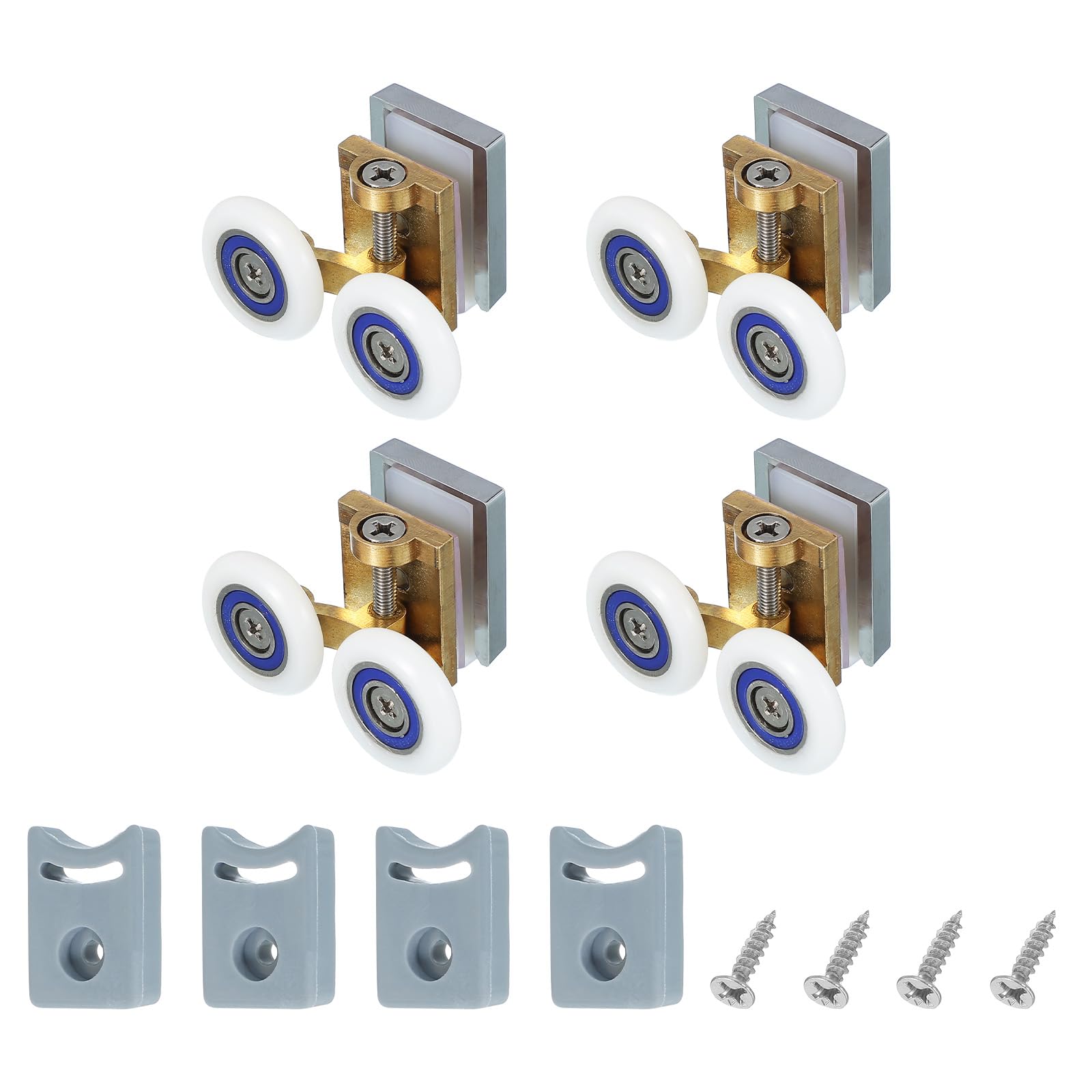 Roulettes porte de douche 26mm uxcell : la durabilité du cuivre en lot de 4