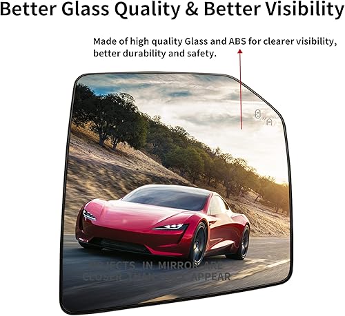 Miniatura 5 de LOIYLLEN Espejo lateral del pasajero de repuesto para espejos Ford F150 2015 2016 2017 2018 2019 2020 - Vidrio de espejo convexo, espejo retrovisor