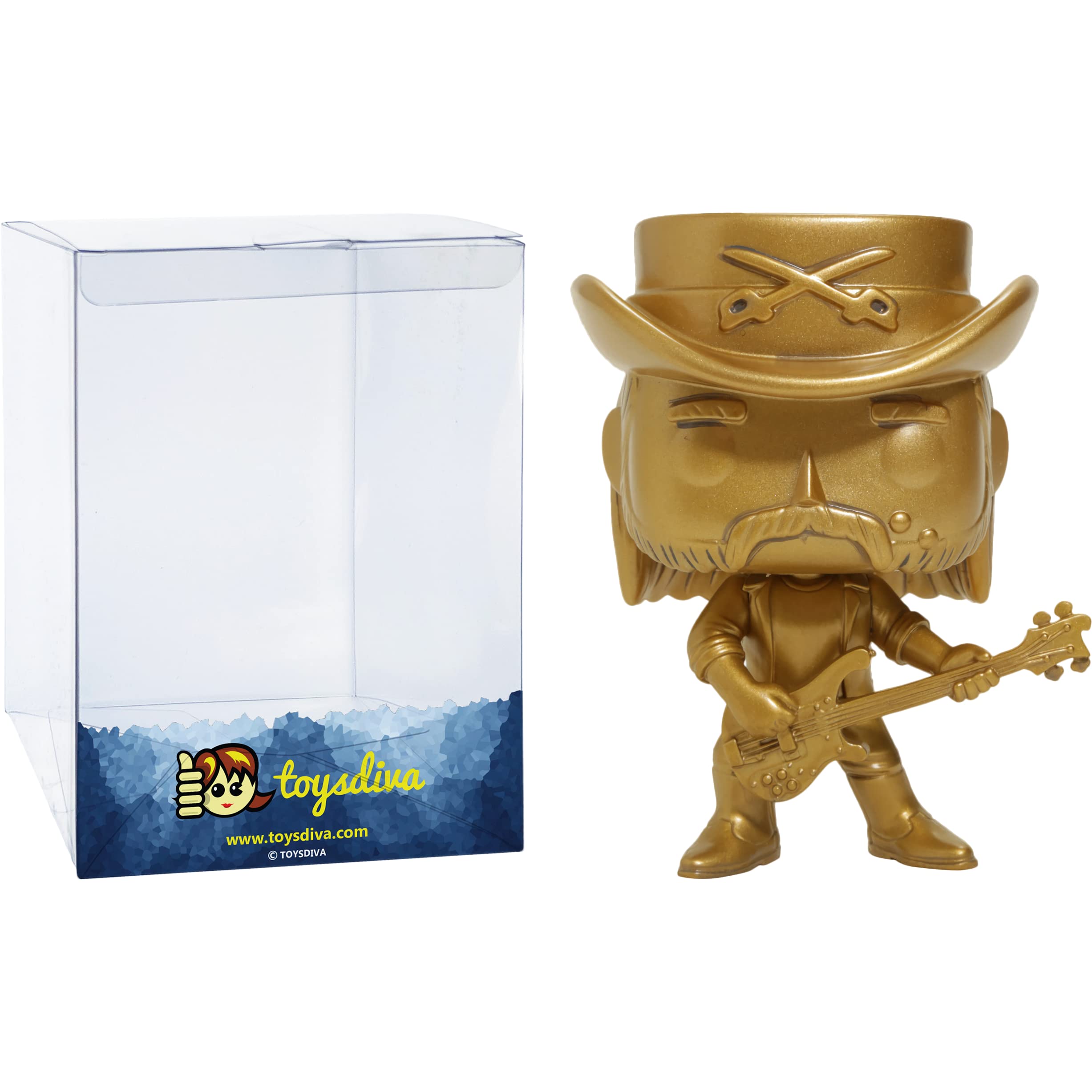 Funko L e m m y K i l m i s t e r [Rainbow Bar & Grill Statue Edition] (Hot Topic Exc): P o p ! Rocks Vinyl Figurine Bundle with 1 Compatible 'ToysDiva' Graphic Protector (049-14506 - B)