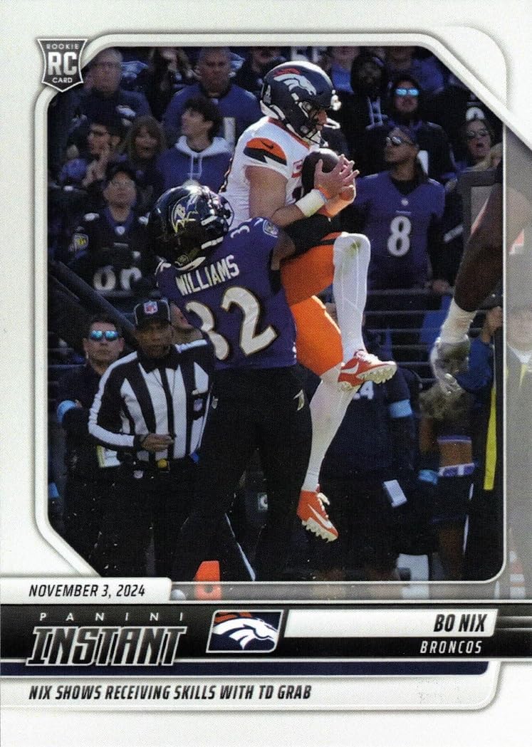 2024 Panini Instant Football #126 Bo Nix Rookie Card Broncos - Only 289 made!