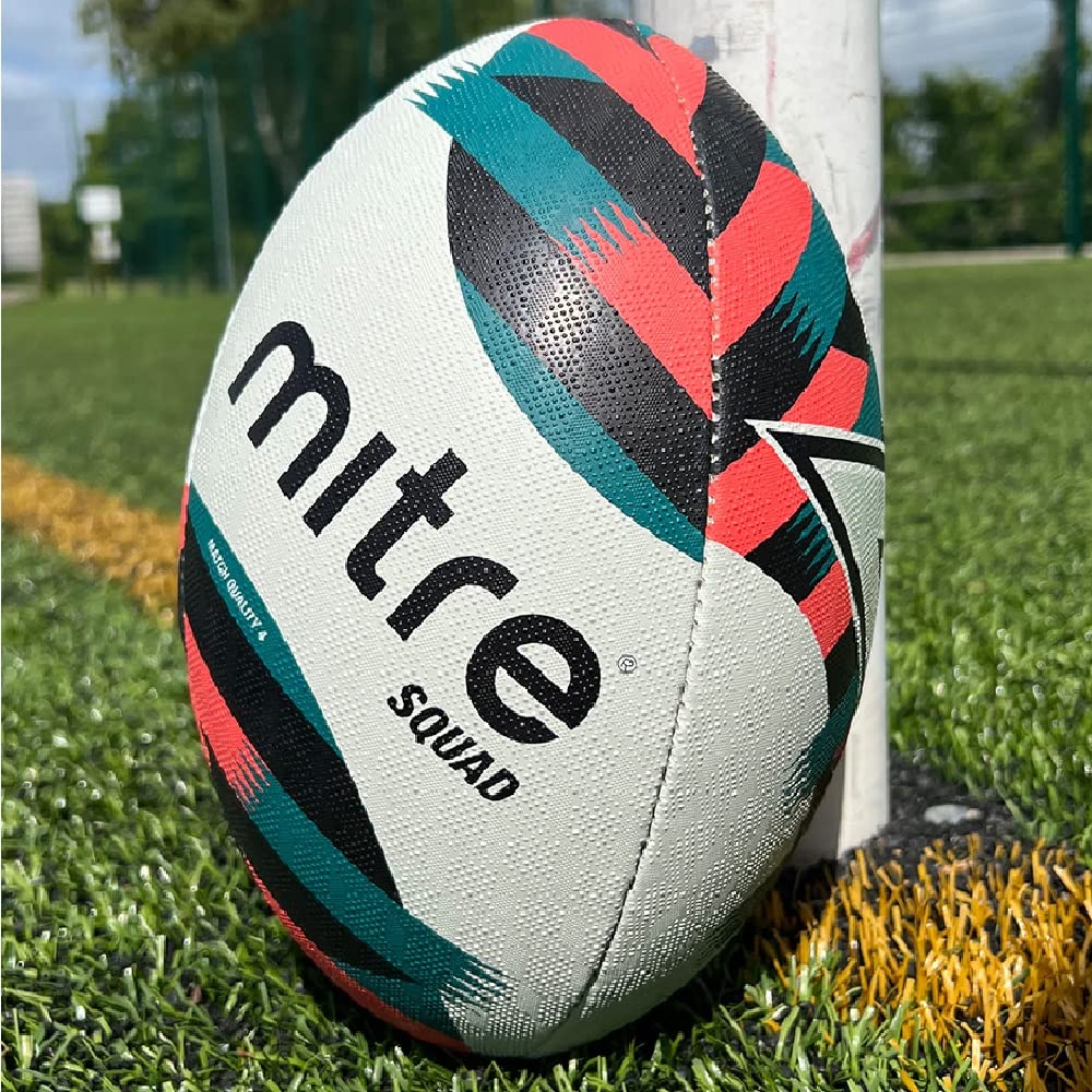 Mitre - Pallone da rugby, fodera extra resistente, peso intero, molto popolare