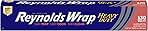 Reynolds Wrap Heavy Duty Aluminum Foil Roll, Thick Heavy Duty Foil for Added Strength and Durability, Secure Easy Open and Close Tab, 12 Inches Wide, 130 Sq. Ft.