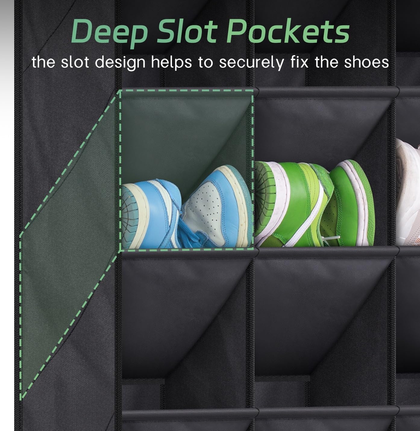 AOODA 24 Pairs Over the Door Shoe Organizer, 3 Tier Metal Shoe Rack for Closet, 2 Item Bundles