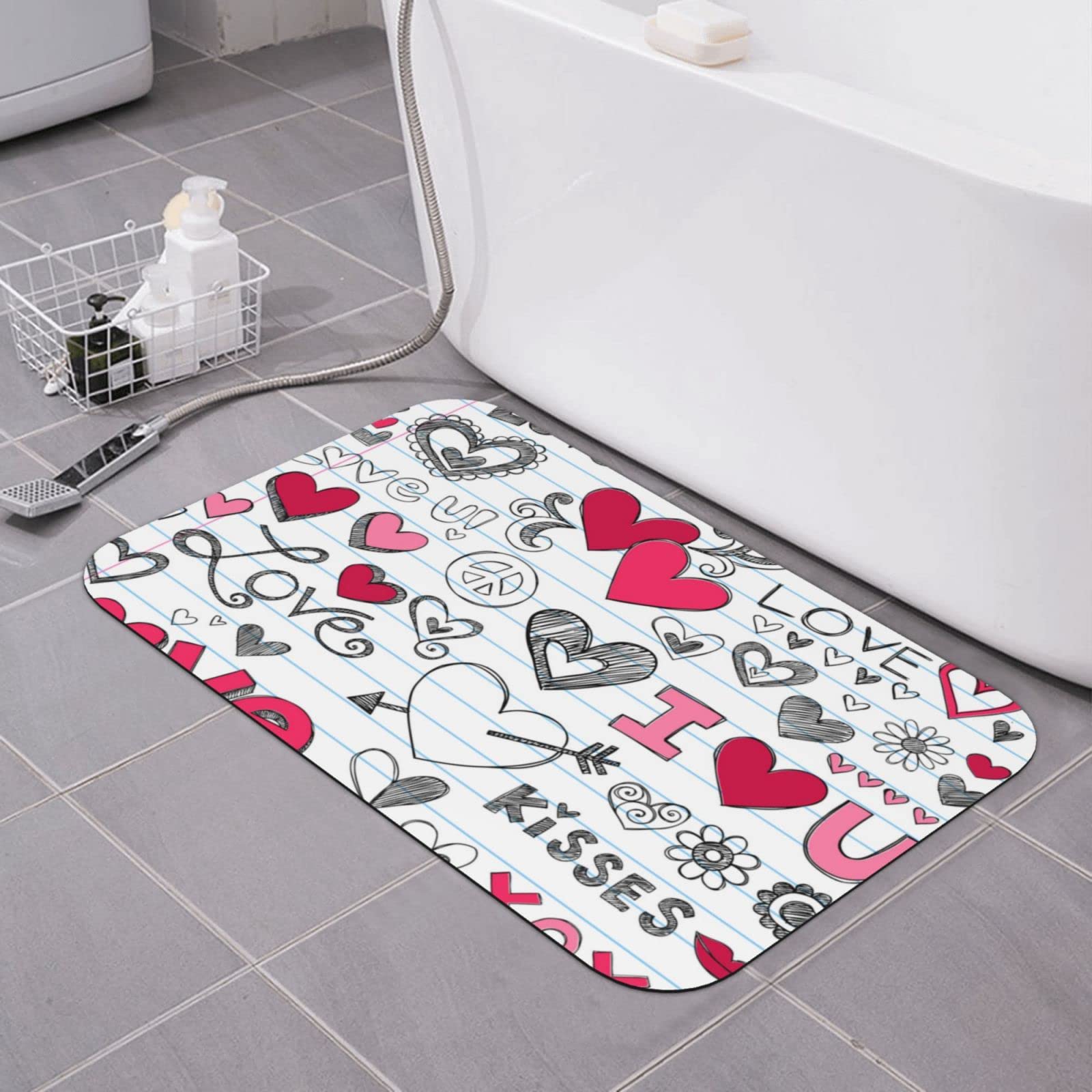 Tapis de bain Happy Mother's Day imprimé pour cadeau de fête des mères