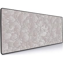 Japanese Clouds Large Mouse Pad 15.7x35.4inch XXL Waterproof Gaming Desk Mouse Mat with Stitched Edge,Non-Slip Rubber Base Big Computer Keyboard Mousepad for Game&Office Gray