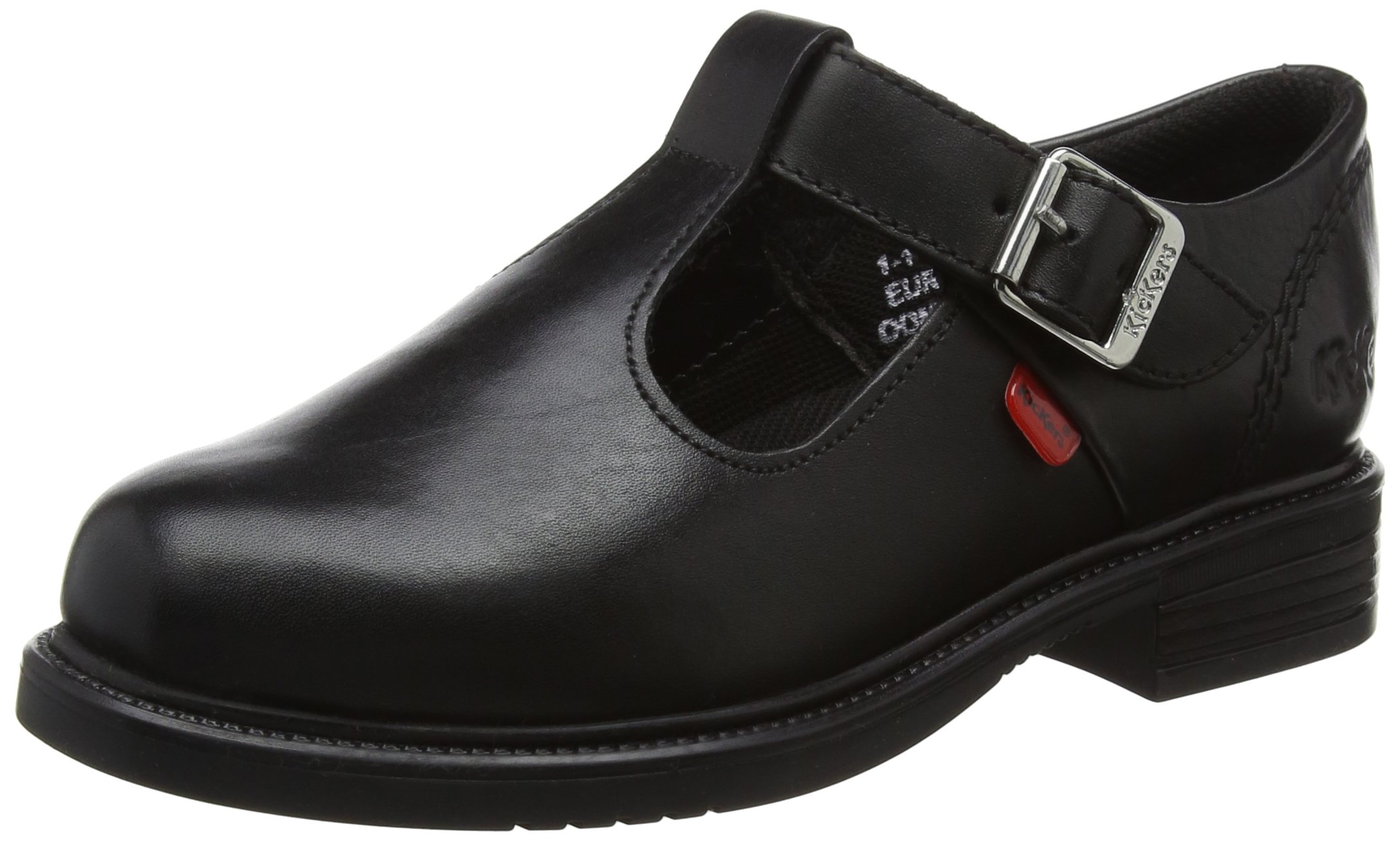 KickersGirl's Lach T-Bar Leather School Shoes | Elegant T-Bar Style | Everyday Comfort Fit, Cushioned for All-Day Wear