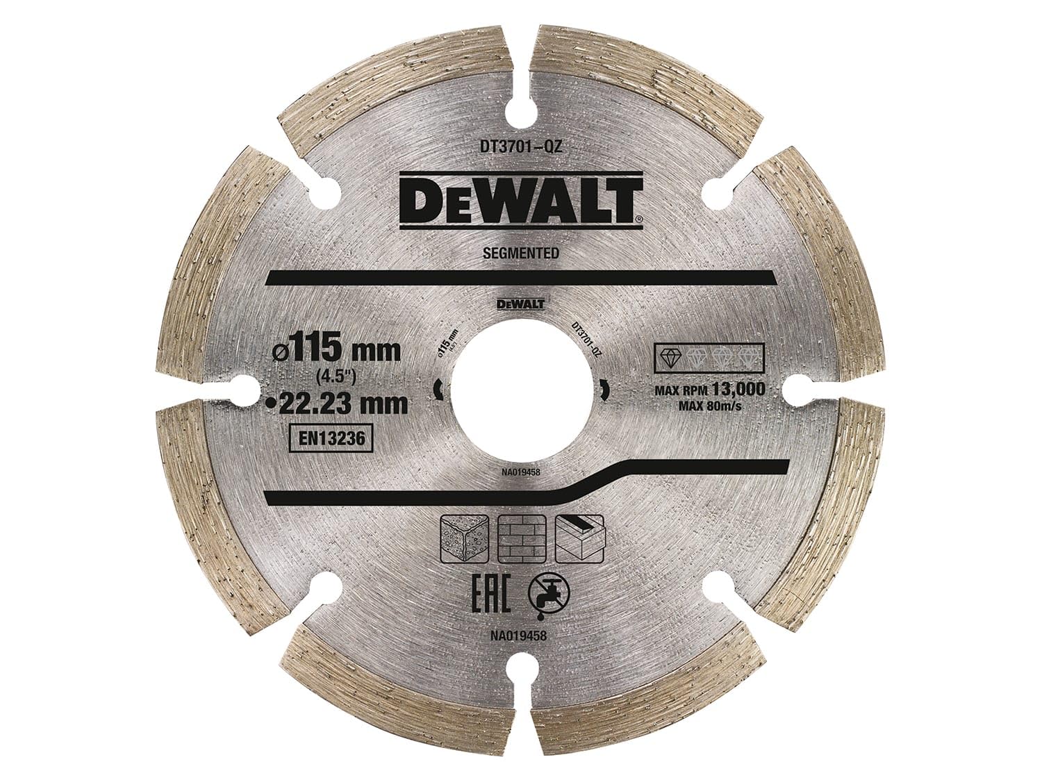 Dewalt Power Tools Dewalt Dt3701qz 115 X 22.23Mm Segmented Diamond Cutting Disc