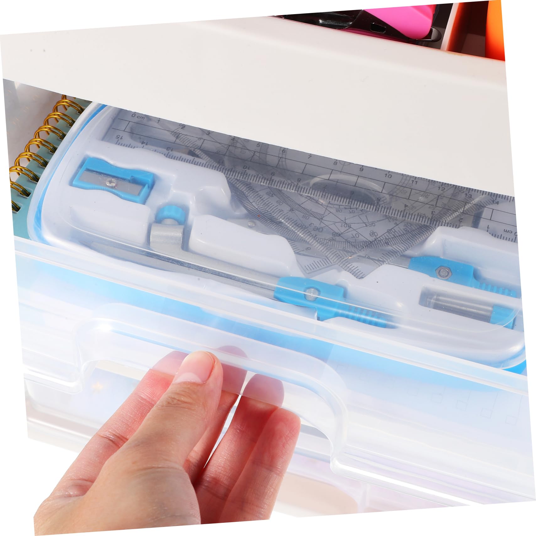 Organisateur de Rangement de Type Tiroir Blanc, Plastique, 3 Niveaux