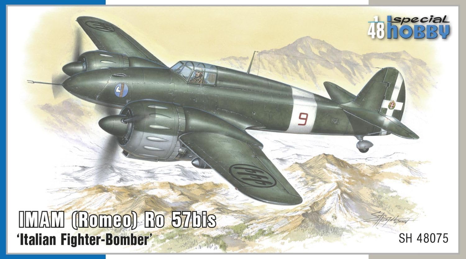 イタリアエッシ(Esci)飛行機プラモデル Amazon | スペシャルホビー 1/48 イタリア IMAM ロメロ Ro57 双発戦闘