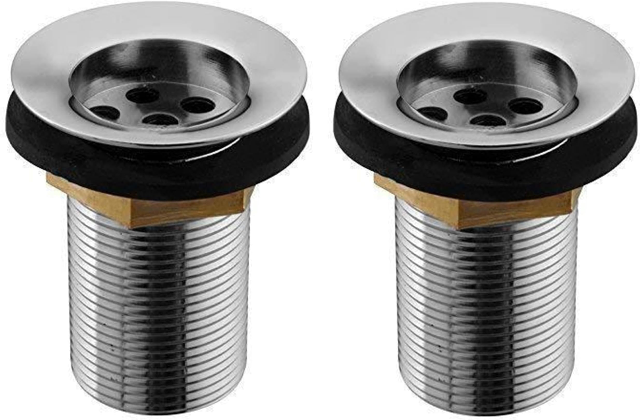 JAG396 Full Thread Waste Coupling for Wash Basin | 304 Grade Stainless Steel | Rust-Proof | for Home, Office, Bathroom Chrome Finish (2, 3" INCH)
