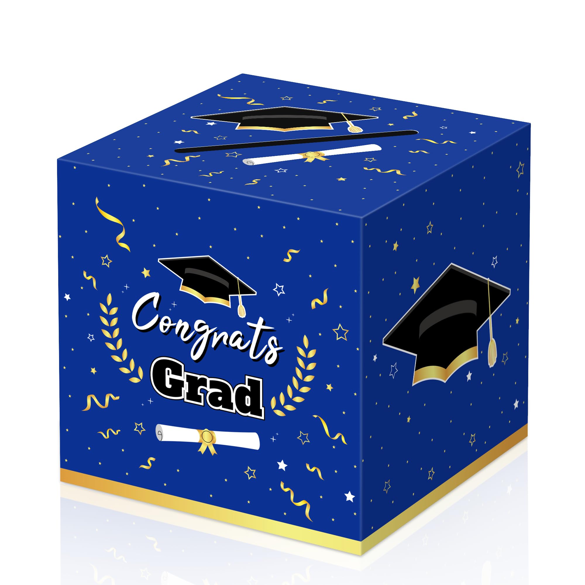 Kelool Graduation Decorations 2026 Blue Graduation Card Box Graduation Party Decorations,Graduation Box,Congrats Grad Gifts for 2026 Graduation Party Supplies Favors