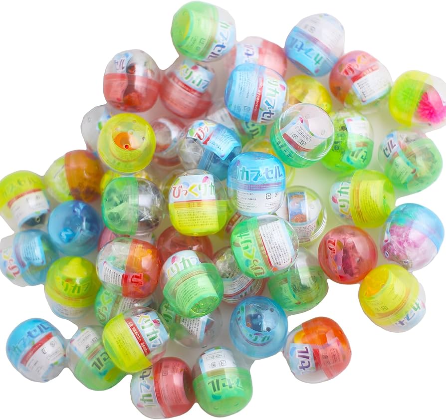 Amazon | 雑貨才蔵 びっくりカプセル 48㎜カプセル おもちゃ入り