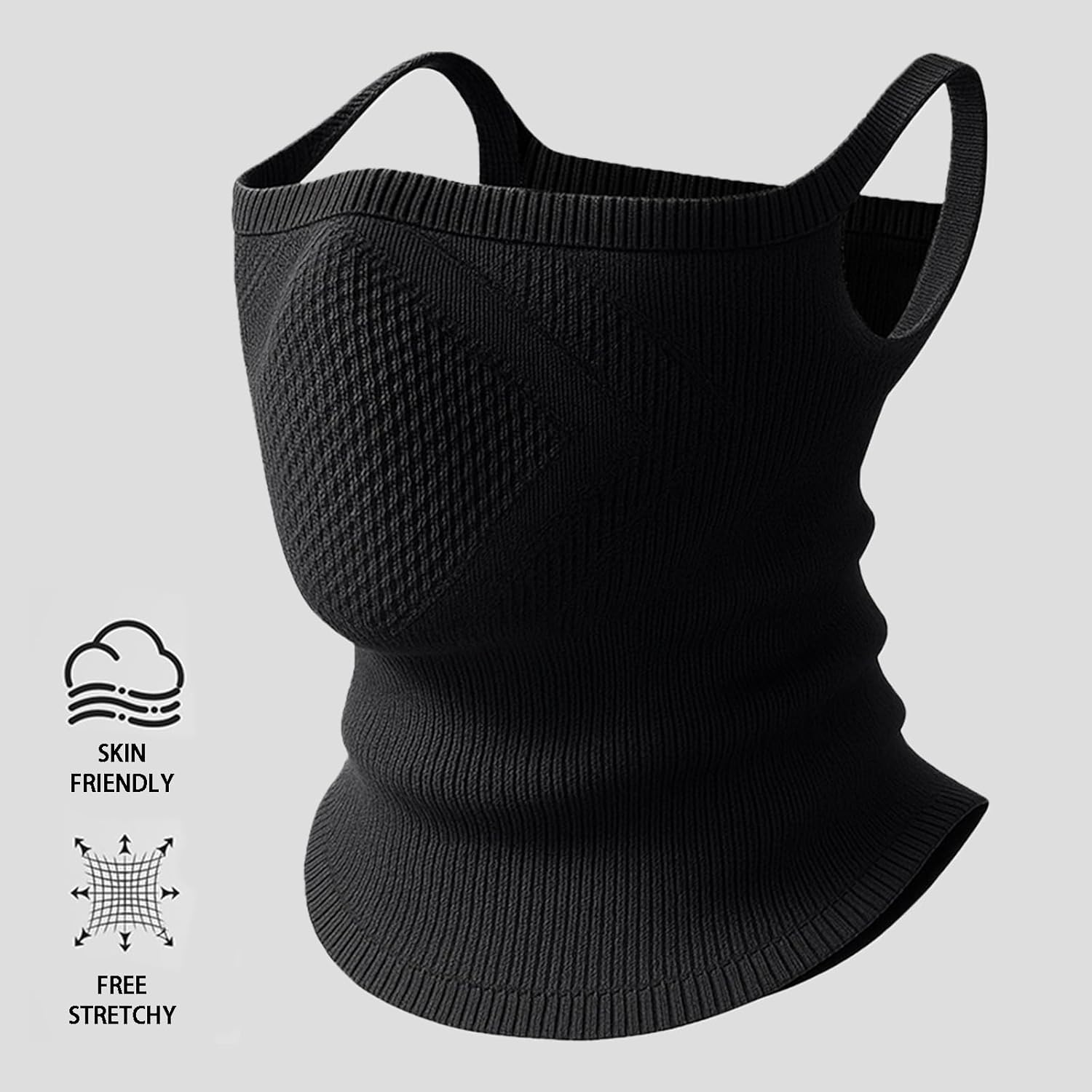 Ear-hook Half Face Mask for Motorcycle Cycling, Men Women Comfortable Windproof Neck Warmer Gaiter for Outdoor Sports - Image 2