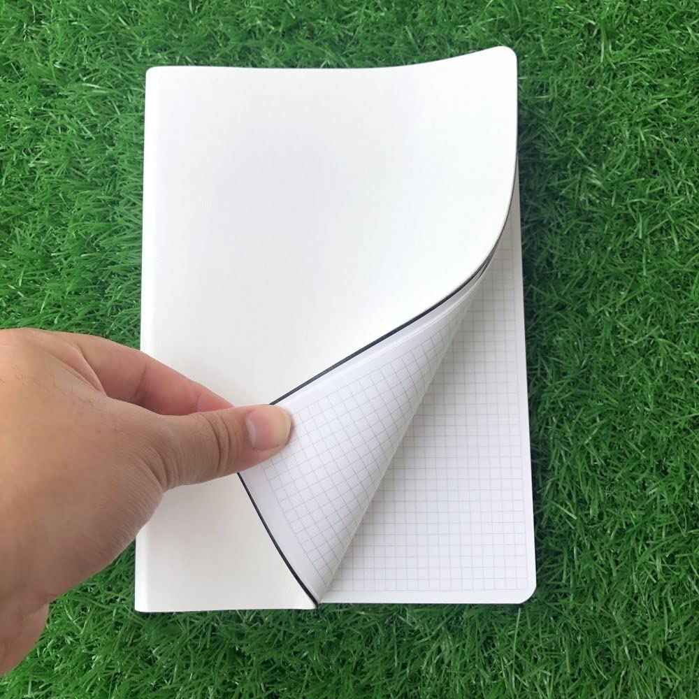 Notatnik miękka okładka notatnik kwadratowy dziennik w kratkę 120 g/m2 papier, bez ducha, bez krwawienia bez daty notatnik w linie (czarny, kwadratowa siatka 120 g/m2)