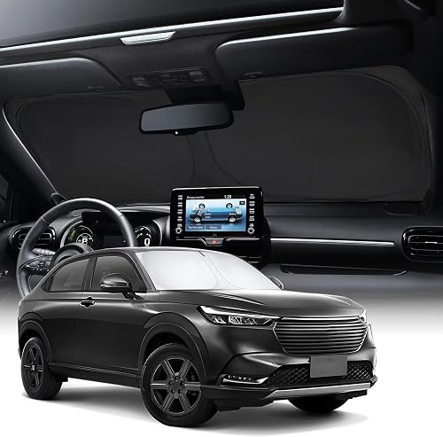 Neverland Car Sun Shade Windshield Accessories - Honda HR-V 2023,2024,2025 Foldable Sunshade,210D Oxford Silver Coated,Heat Reflective Window Visor Cover,Dashboard Sun Shades for HRV,Keep Car Cool